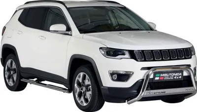 Produktbild von Edelstahl Seitenschweller Schwellerrohre für Jeep Compass 2016-2021 Silber