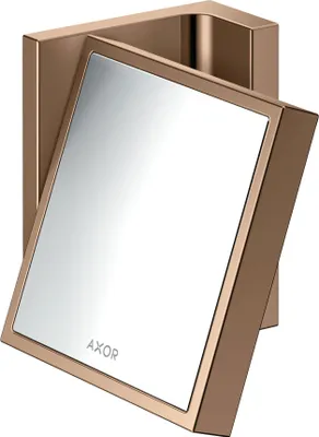 Produktbild von hansgrohe AXOR UNIVERSAL Rectangular Rasierspiegel, Vergrößerung 1,7-fach, neigbar, Rahmen Metall, 42649300