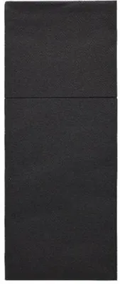 Produktbild von Bestecktaschen, Airlaid 40 cm x 48 cm schwarz "Premium" mit Besteckfalz