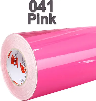 Produktbild von (5,6€/m²) Oracal® Möbelfolie 041 Pink Glanz 126 cm Breite Laufmeterware selbstklebende Folie Plotterfolie Klebe Folie Oracal 621 glänzende Küchenfolie