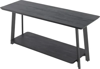 Produktbild von home24 Massive Garderobenbank - Metall / Massivholz Akazie - Akazie Grau / Anthrazit