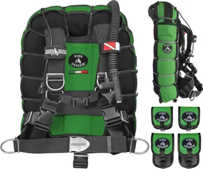 Produktbild von Dive System Fly Tech Flügel Grün L Herren,Damen Grün L