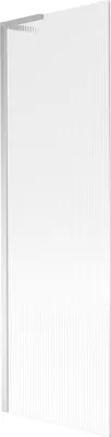 Zdjęcie produktu dla Mexen Next L parawan nawannowy 1-skrzydłowy 60 x 150 cm, prążki, chrom - 895-060-000-03-09-01