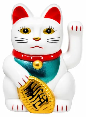 Mini-Solar-Winkekatze, 5 cm, Glücksbringer, Dekofigur, weiß