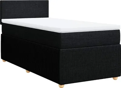 Produktbild von vidaXL Boxspringbett mit Matratze Schwarz 80x200 cm Stoff