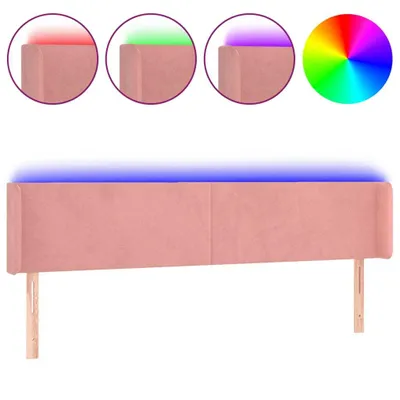 Produktbild von vidaXL LED Kopfteil Rosa 163x16x78/88 cm Samt