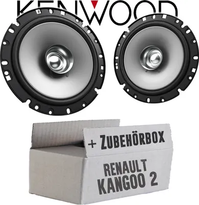 Produktbild von Lautsprecher Boxen Kenwood KFC-S1756 - 16,5cm Koax Auto Einbauzubehör - Einbauset passend für Renault Kangoo 2 Front - justSOUND