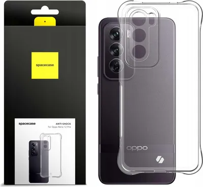 Immagine prodotto di Custodia in silicone SPACECASE Anti-shock per Oppo Reno 12 Pro 5G Trasparente