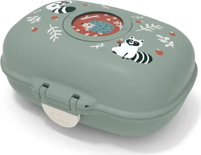 Obrázok produktu pre MONBENTO Box na obed 0,6 l Box na raňajky Box na chlieb Olive Green Gram Racoon