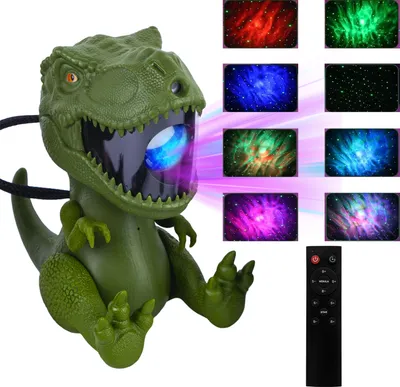 Obrázok produktu pre LED hviezdna obloha – zelená, dinosaury, galaxia, projektor hviezd s časovačom a diaľkovým ovládaním, 360° nastaviteľné nočné svetlo pre deti, priateľov a rodinu