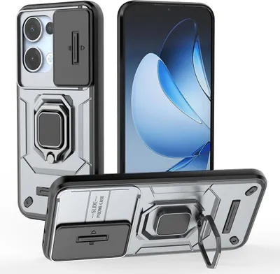 Produktbild von OPPO Reno13 5G Hülle - Coverup Ring Ständer Back Cover mit Kamera Schutz - Grau