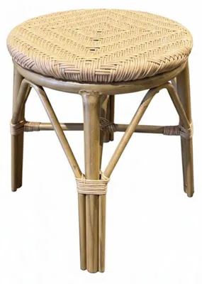 Image de Tabouret de terrasse en ROTIN SYNTHETIQUE Beige pour Exterieur