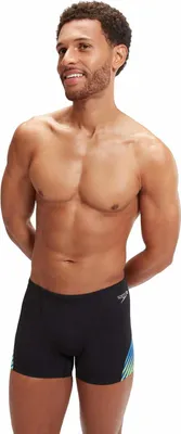 Zdjęcie produktu dla Speedo Herren Badehose Allover Digi V-Cut Aquashort Schwarz/True Cobalt