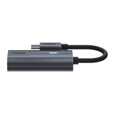 Produktbild von Rapoo USB-C Adapter grau USB-C auf 3,5 mm Audio