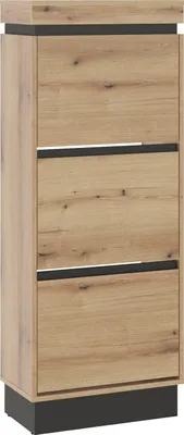 Produktbild von Schuhkipper - B 54 cm - 3 Klappen -  Evoke Eiche Nachbildung - Grau