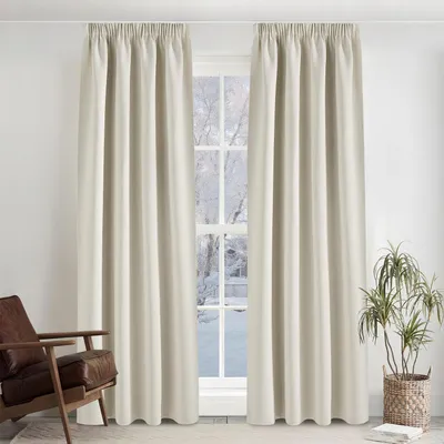 Zdjęcie produktu dla Zasłony zaciemiające, wymiary 260 x 140 cm, jasnobrązowe, zestaw 2 sztuk