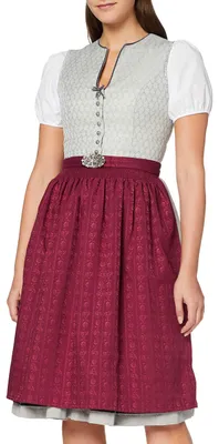 Zdjęcie produktu dla Elzusha - Spódnica midi w stylu Dirndl z wzorem żakardowym