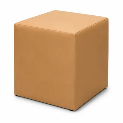 Produktbild von Sitzhocker Sitzwürfel | Bodenkissen Hocker | Sitzwürfel Kunstleder | Fußhocker Wohnzimmer | Sitzwürfel 40x40x40 | Sitzwürfel Holzwerkstoff (Beige)