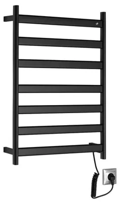 Zdjęcie produktu dla Sapho ELIAS Elektryczny suszarka do ręczników 490 x 730 x 110 mm, 105 W, czarny matowy