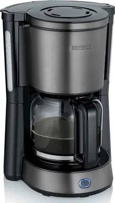 Obrázek produktu pro Severin KA 9340, Kávovar na překapávanou kávu, 1,25 l, Mletá káva, 1000 W, Černá, Nerezová ocel