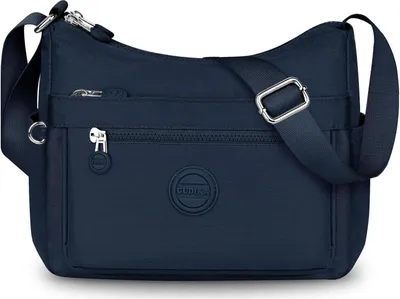 Produktbild von Umhängetasche Damen Mittelgroß Wasserdicht Nylon Crossbody Bag Marineblau