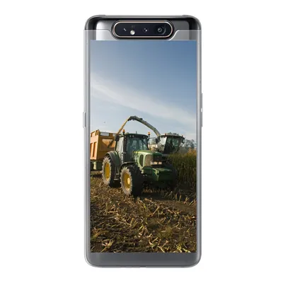 Produktbild von MuchoWow® Handyhülle Schutzhülle Hülle für Samsung Galaxy A80 Traktor - Anhänger - Mais - Grün - Landleben Silikon Softcase Handy Hülle - Schutzdeckel