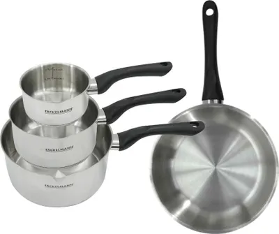 Obrázek produktu pro Sada pánve 24 cm a 3 hrnců 12, 16 a 20 cm z nerezové oceli Fackelmann Geneva