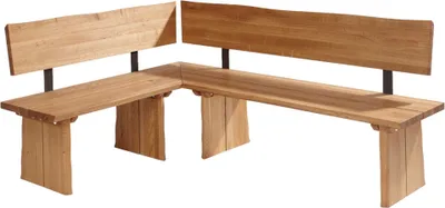 Produktbild von Eckbank Dayana aus Massivholz 151 x 201 x 87 Küchenbank massiv Wildeiche geölt 12099-151201