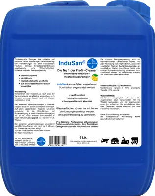 Produktbild von InduSan - Reinigungskonzentrat I 5 Liter Kanister I Citrus-Duft