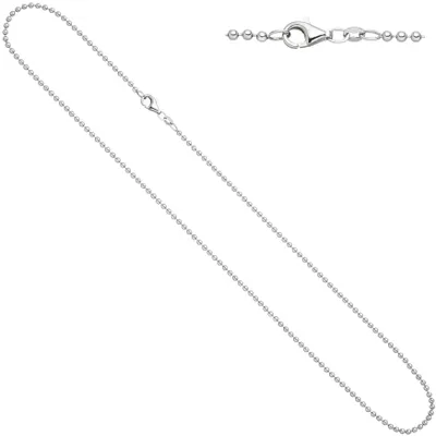 Produktbild von JOBO Kugelkette 925 Silber 2,0 mm 45 cm Kette Halskette Silberkette Karabiner