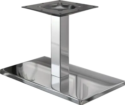 Zdjęcie produktu dla MADRID | Stelaż do stołu typu bistro lounge | Stal nierdzewna | Wysokość: 36 cm | Kolumna: 6 x 6 cm | Podstawa: 40 x 70 cm | Stelaż do stołu ze stali nierdzewnej, stelaż gastronomiczny