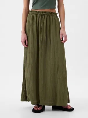 Produktbild von GAP Damen Maxirock in A-Linie, Khaki, Größe XXS