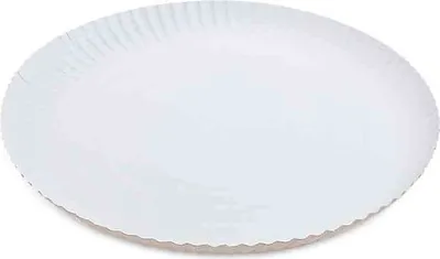 Produktbild von 50 Pappteller rund FF Ø 30 x 2 cm weiß – Imbissteller, Kuchenteller