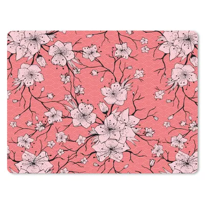 Produktbild von MuchoWow® Mauspad Mousepad Muster - Blumen - Japan 40x30 cm - Mousepads - Maus Mat - Pad - Mausunterlage - Anti Rutsch