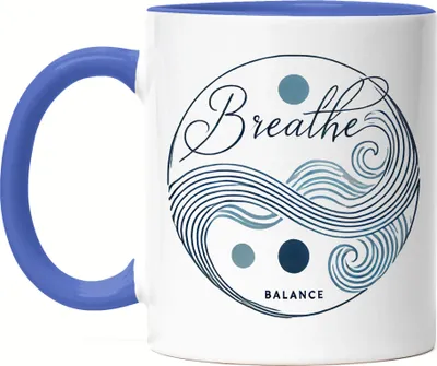 Produktbild von Breathe Balance Tasse blau Meditation Yoga Zen Achtsamkeit Entspannung Stressabbau