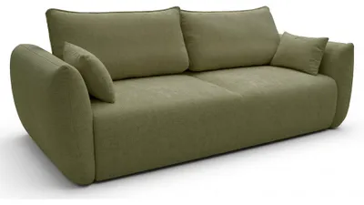 Image de Selsey Zordo – Canapé-lit 3 places en chenille avec coffre de rangement, couleur olive