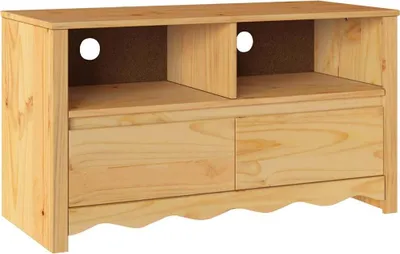 Productafbeelding van vidaXL TV-kast Drammen, eikenhout, 99 x 43 x 55 cm, massief grenenhout