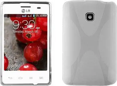 Produktbild von Cadorabo Handyhülle für LG L3 II (1. SIM) in Transparent Hülle Schutzhülle TPU Silikon Backcover Case