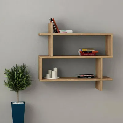 Produktbild von Regal Dpilat, Gestell, Wandregal, Mehrzweckregale, 70x22h66 cm, Eiche