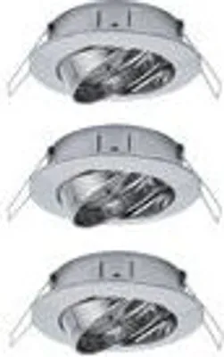 Produktbild von Paulmann 2easy Premium Einbauleuchten 3er Spot-Set schwenkbar 51mm Chrom