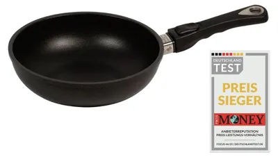 Sauteerpfanne 24 cm, antihaftbeschichtet, abnehmbarer Stiel