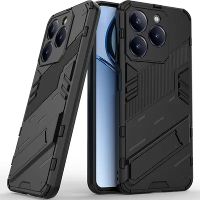 Obrázek produktu pro Pouzdro pro Realme C63 4G Hybridní PC TPU Nárazuvzdorné Ochranné Pouzdro s Funkcí Stojanu černé
