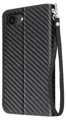Produktbild von Avizar, Etui iPhone 17e Klappetui Carbon Optik Kartenfach Standfunktion, Schwarz