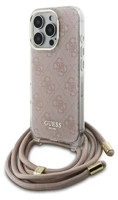 Produktbild von Guess Crossbody Cord 4G Print Case mit Lanyard für Iphone 16 Pro - Pink