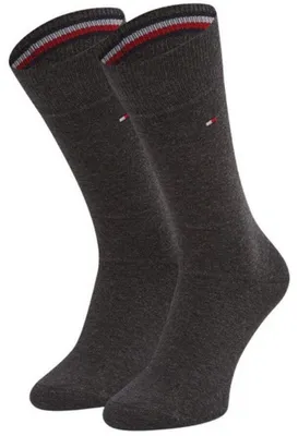 Produktbild von Tommy Hilfiger - Socken für Herren, Stripes (2er-Pack) NA974 (48 EU - 50 EU) (Grau)