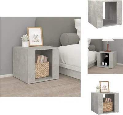 Immagine prodotto di vidaXL Comodino grigio cemento 41x40x36 cm materiale a base di legno - Comodini