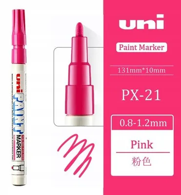 Produktbild von UNI Ölmarker Rosa Runde Spitze Aluminiumgehäuse Permanent