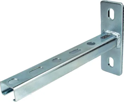 Produktbild von tecuro Schienenkonsole Typ 27/18 x 200 mm x 1,50 mm. Stahl verzinkt C/U-Profil
