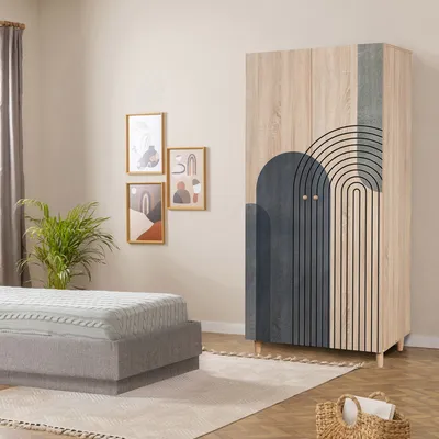 Immagine prodotto di Skye Decor, Lidya 2 -973, armadio, Sonomo, 100 % PANNELLI DI PARTICELLE RIVESTITI IN MELAMMINA, 90 x 52 x 192 cm