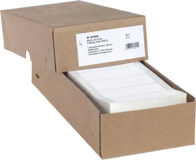 Produktbild von HERMA – Etikett 8211, 88,9 x 35,7 mm, 1-spurig, weiß, 4000 Stück